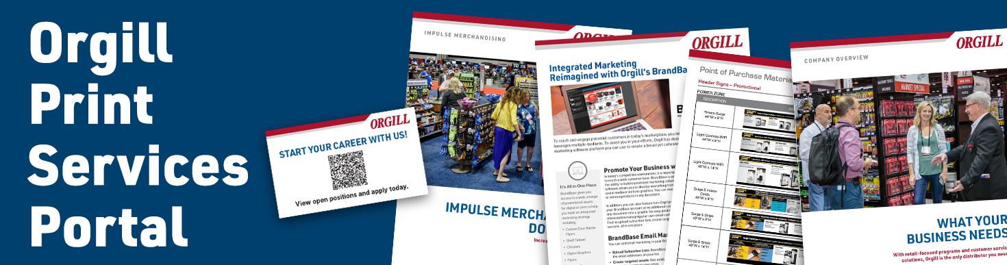 Header: Orgill Print Services Portal